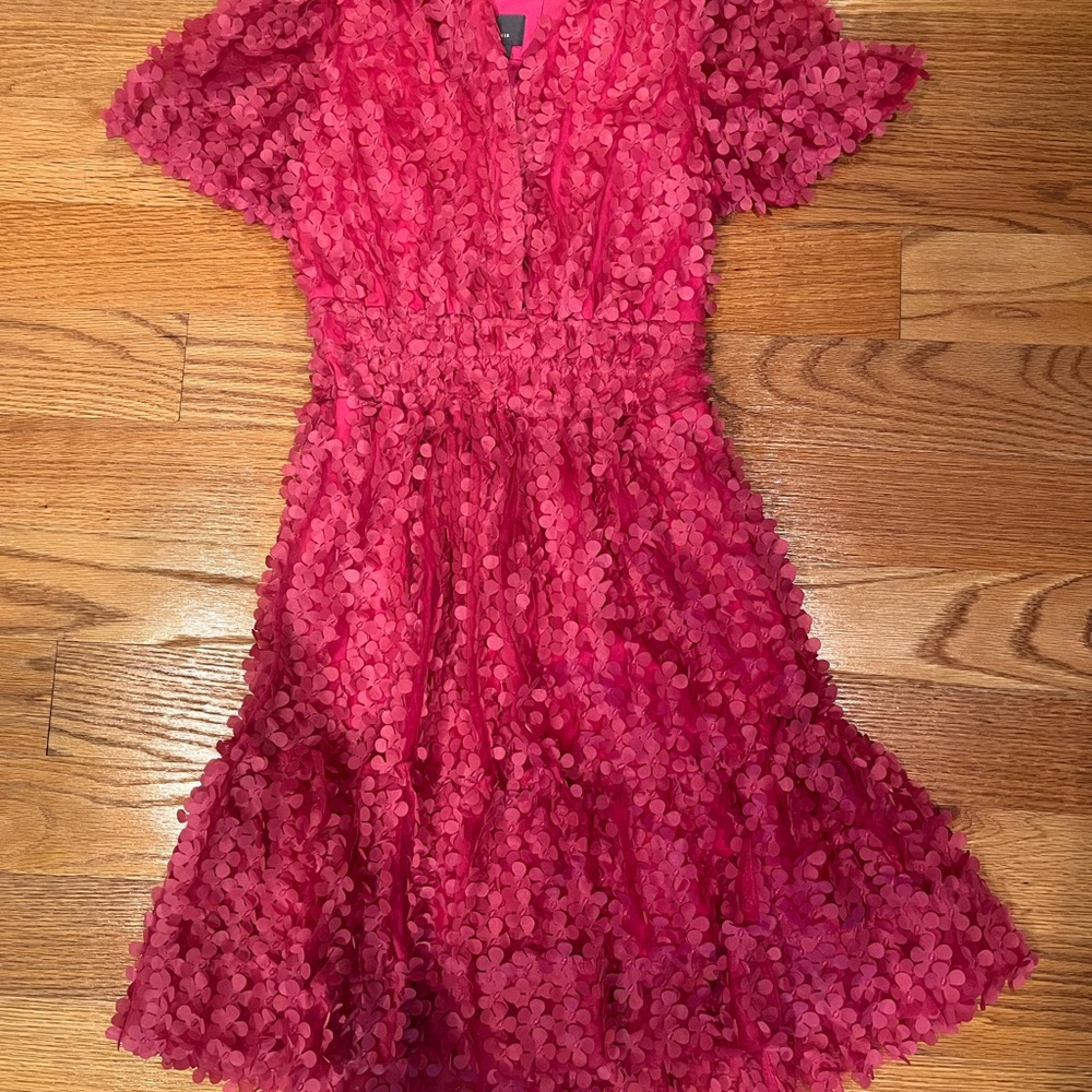 Anthropologie Vibrant Pink Floral Kids Dress